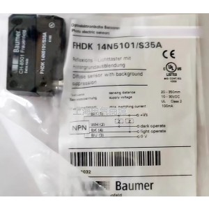 Baumer FEDK 14N5101/S35A Photoelectric Switch Sensor - Original New